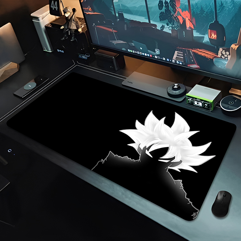 Desk Setup Accessories - Mouse Pad Grande DBZ Black Anime