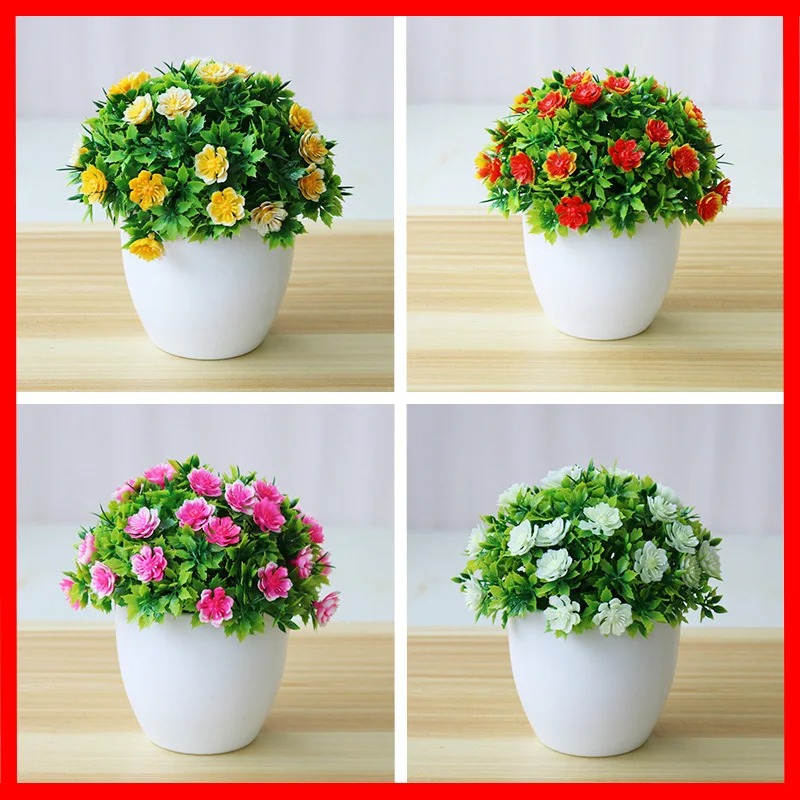 Desk Setup Plant - Plantas de Bonsai em vasos artificiais,