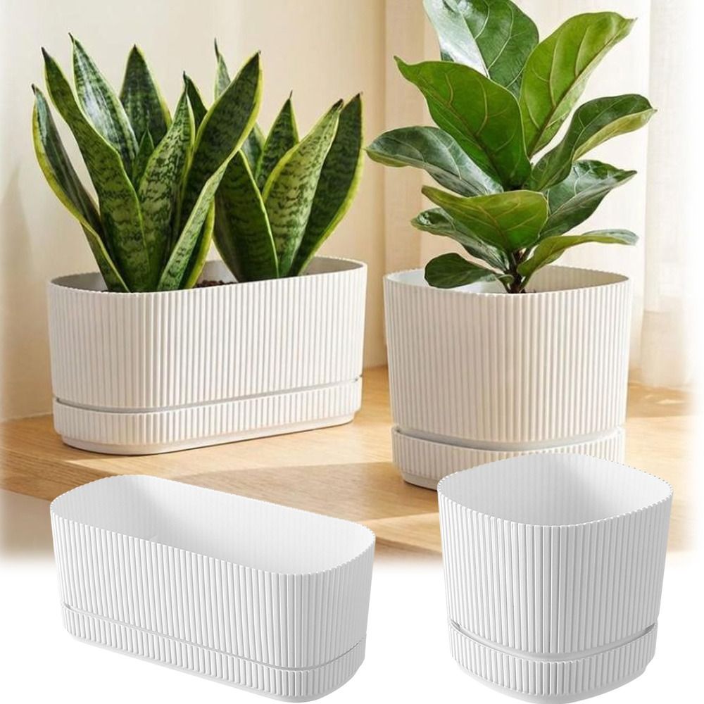 Desk Setup Plant - Vaso de Plástico Autoirrigável com Furo