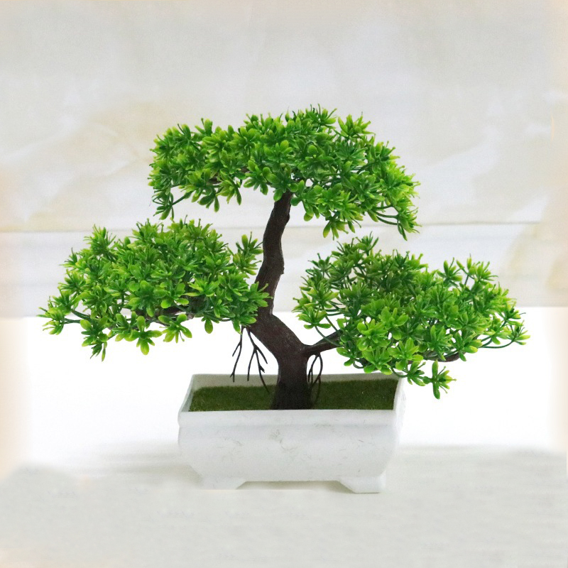 Desk Setup Plant - Bonsai artificial plástico biônico planta falsa