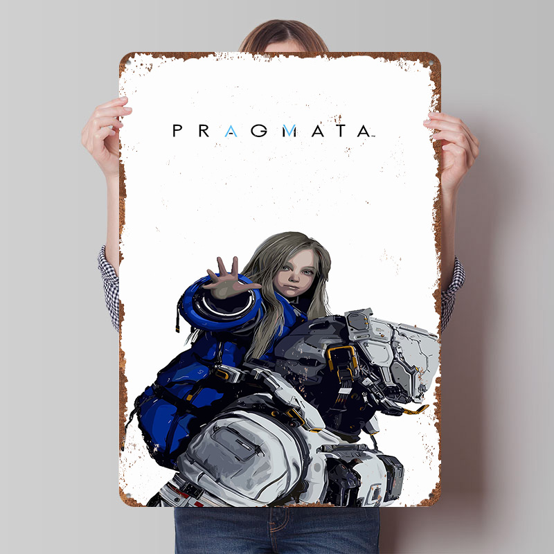 Desk Setup Poster - Placa de Metal Personalizada com Personagem