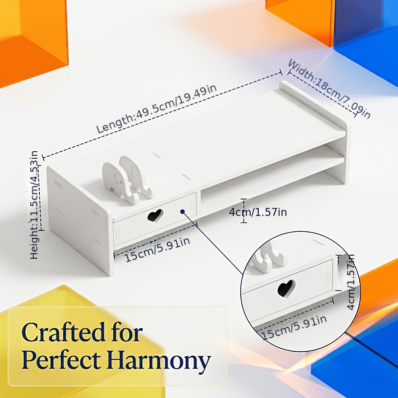 Suporte Minimalista Branco de  - Desk Setup Accessories avaliação e preço