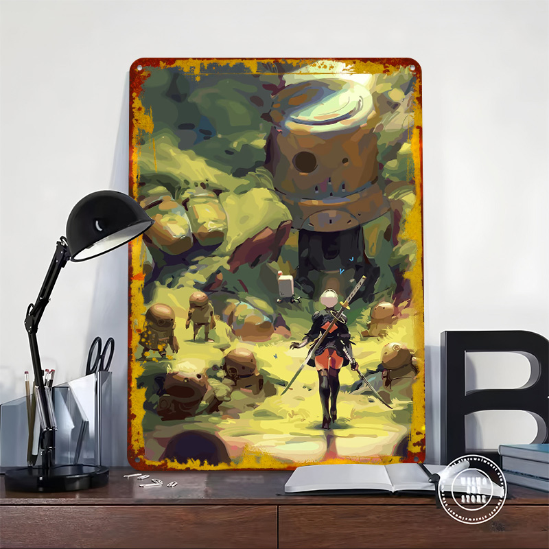 Nier Automata: 2B na Floresta  - Desk Setup Poster avaliação e preço