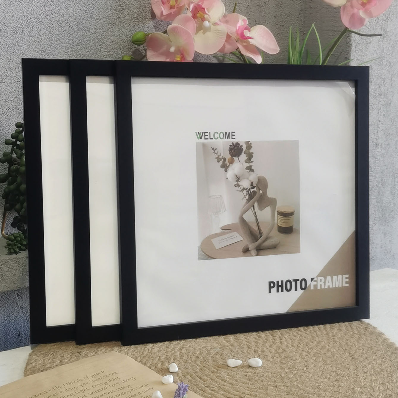 3 pçs molduras quadradas de ma - Desk Setup Poster avaliação e preço