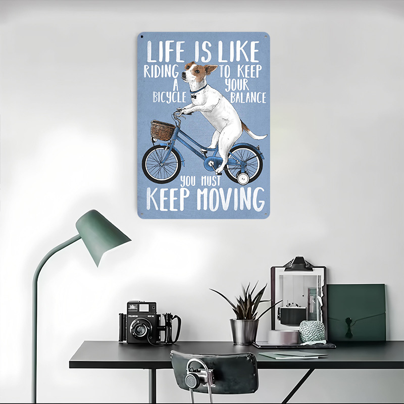 A Vida É Como Andar de Bicicle - Desk Setup Poster avaliação e preço
