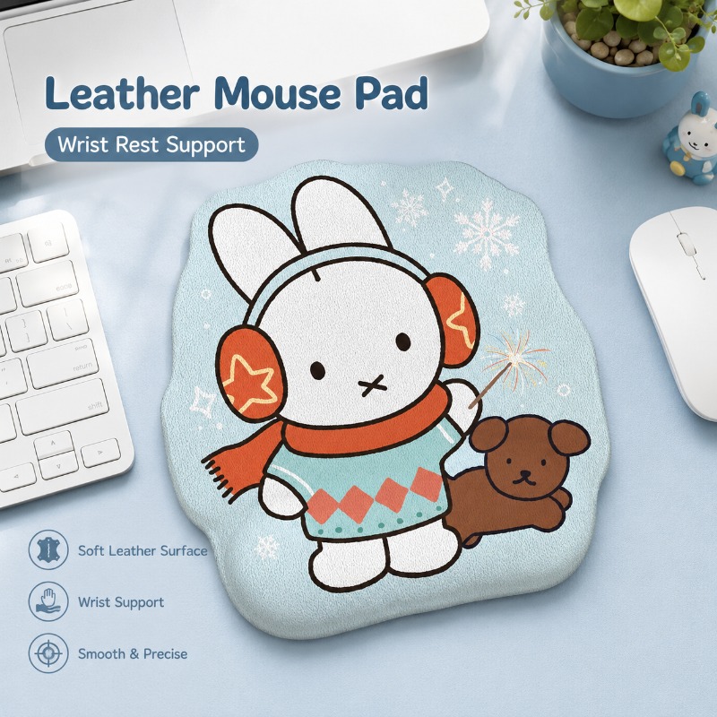 Mouse Pad de Couro Anime Miffy - Desk Setup Accessories avaliação e preço
