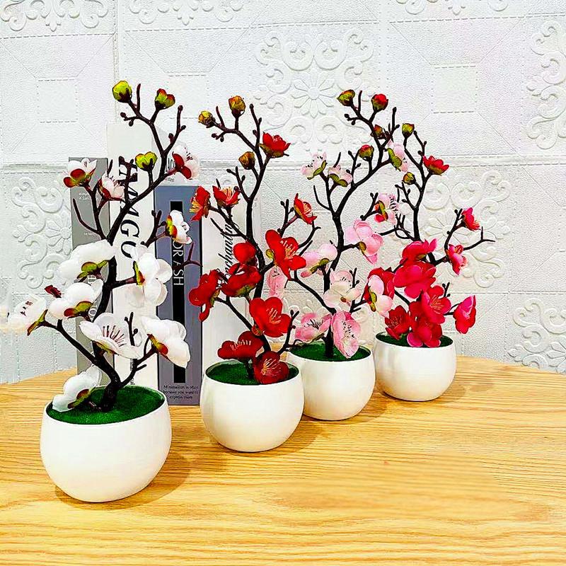 Simulação de ameixa vaso de fl - Desk Setup Plant avaliação e preço