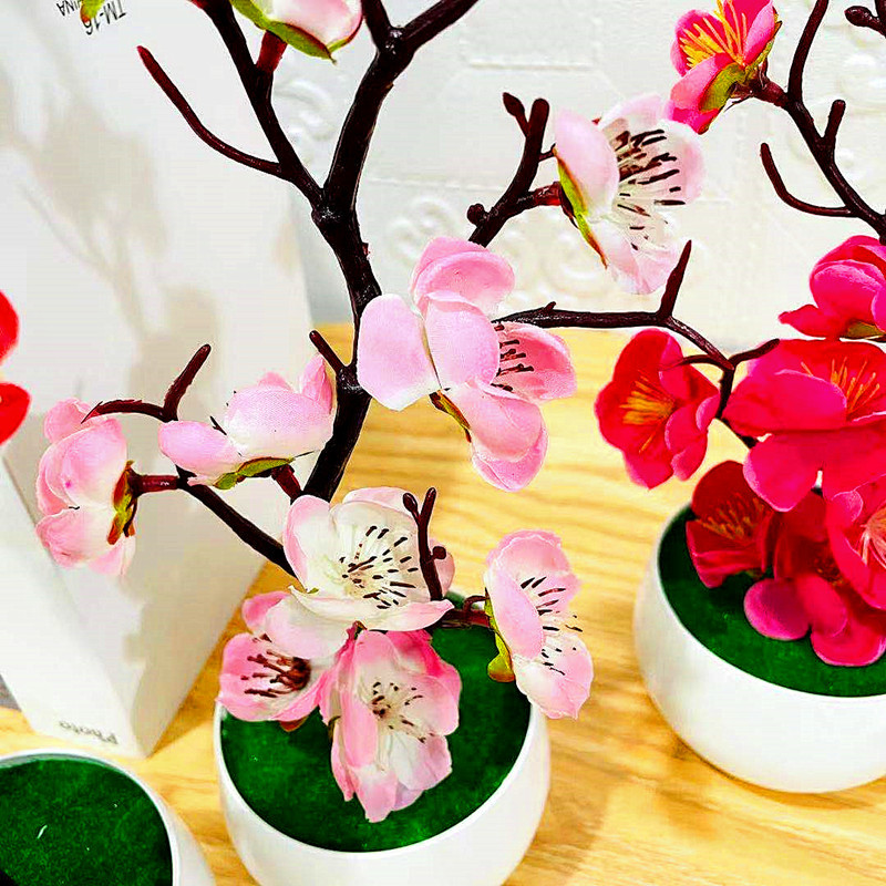 Simulação de ameixa vaso de fl - Desk Setup Plant avaliação e preço