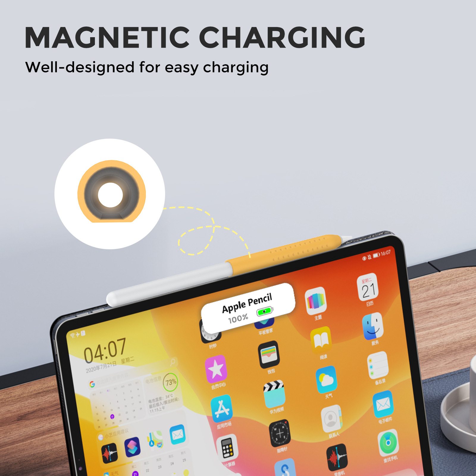 1PC Stylus Capa para Apple Pen - Pen Cup Magnetic avaliação e preço