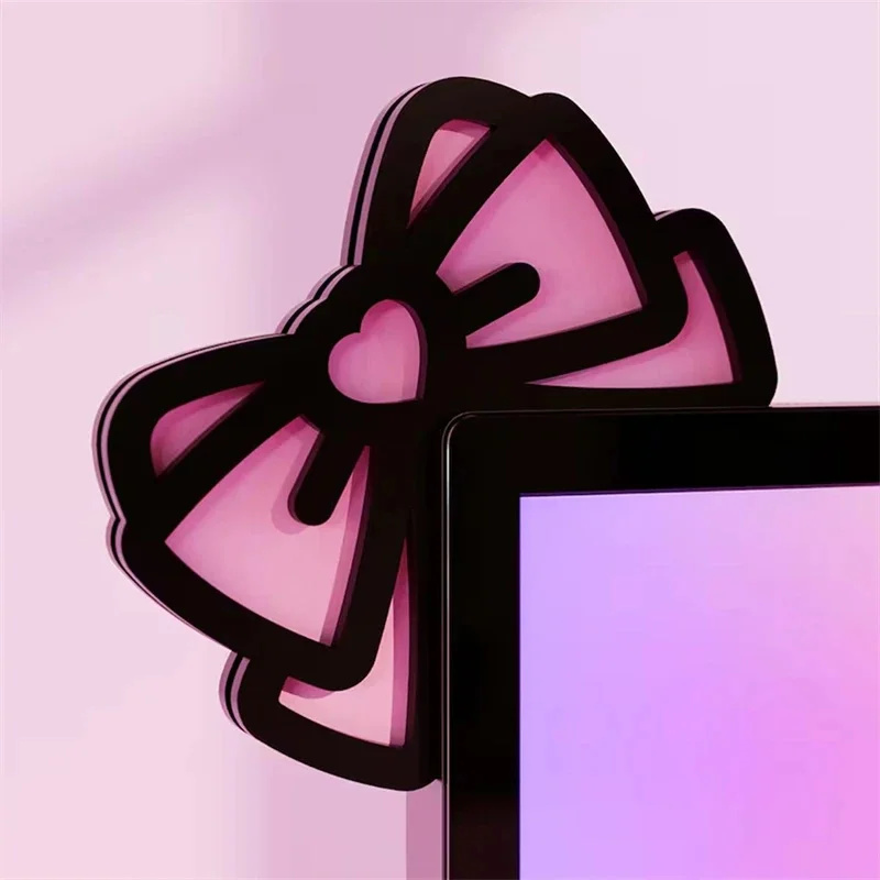 Kawaii rosa acrílico arco moni - Desk Setup Accessories avaliação e preço