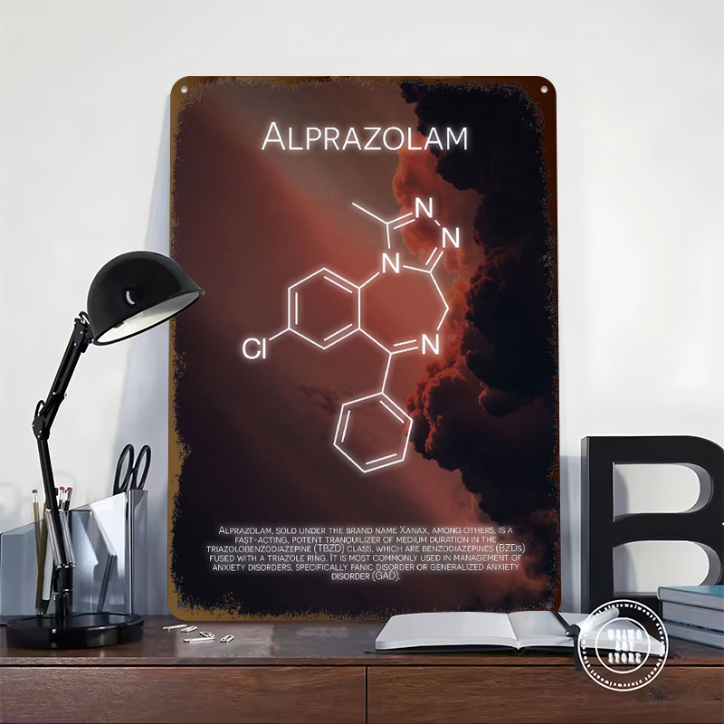 Alprazolam molécula flandres c - Desk Setup Poster avaliação e preço
