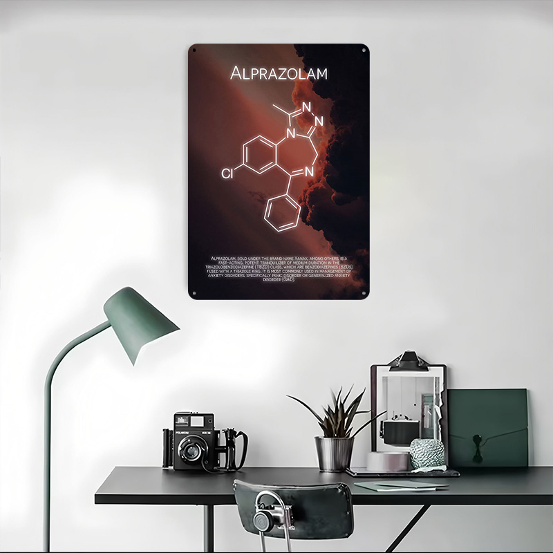 Alprazolam molécula flandres c - Desk Setup Poster avaliação e preço
