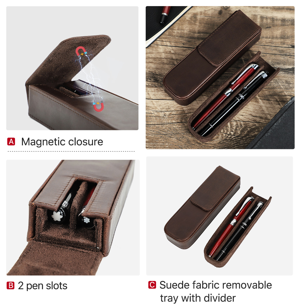 Estojo de Couro CONTACT'S FAMI - Pen Cup Magnetic avaliação e preço