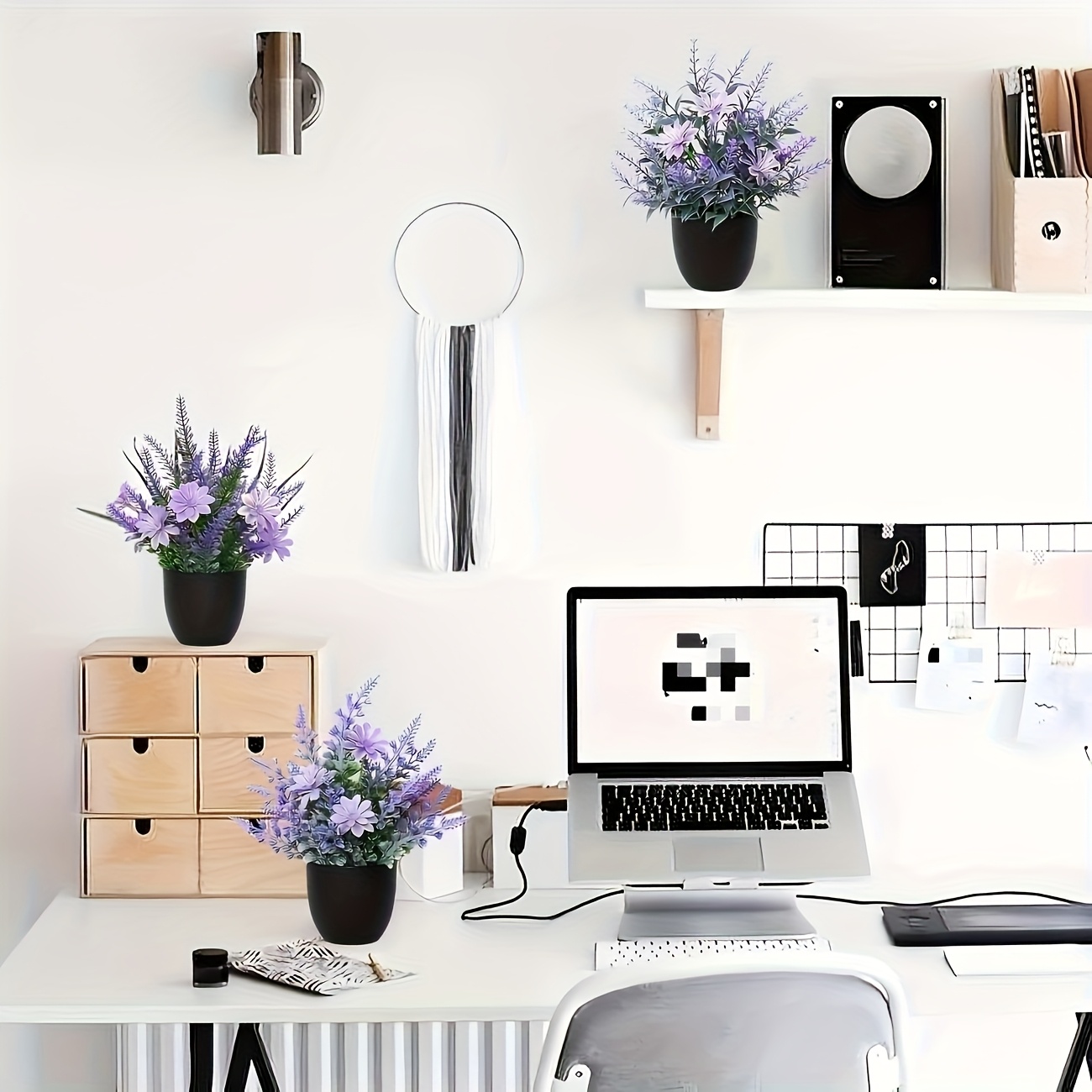 3pc simulação pote de lavanda  - Desk Setup Plant avaliação e preço