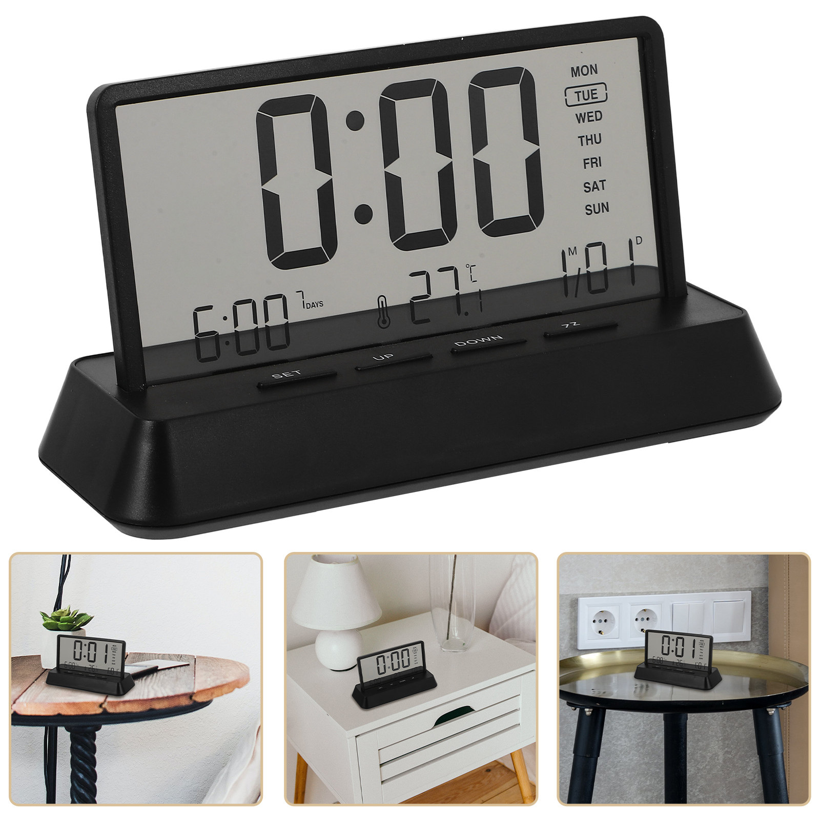 Relógio Despertador Digital Pe - Desk Setup Bedroom avaliação e preço