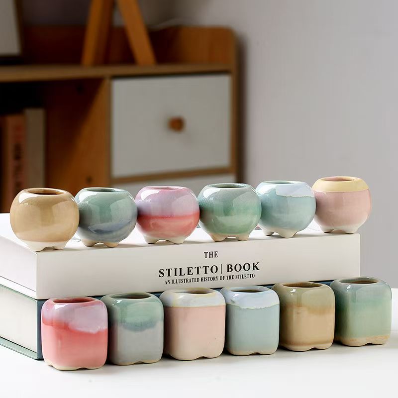 6 pçs mini vaso de flores sucu - Desk Setup Plant avaliação e preço